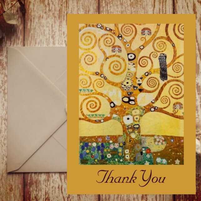 Tree of Life by Klimt Thank You Card (Creator Uploaded)