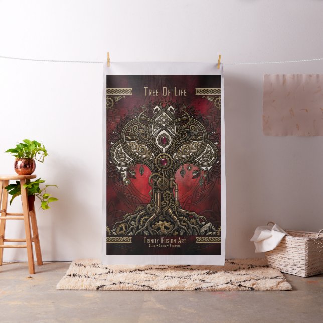 Tree of Life – Celtic Gothic Steampunk  Fabric (In Situ)