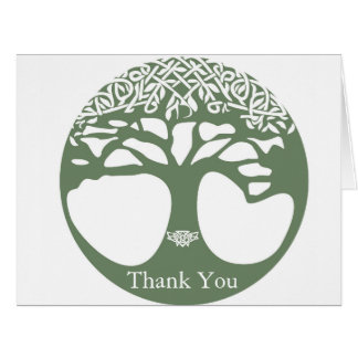 Tree of Life Celtic Knot Greeting Card Med Green
