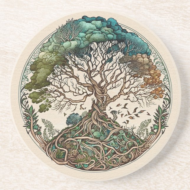Tree of Life, Celtic Knots Coaster (Front)