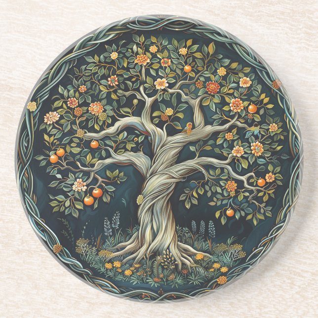 Tree of Life Celtic Sandstone Coaster (Front)