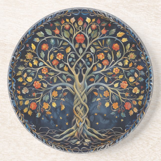 Tree of Life Celtic Sandstone Coaster (Front)