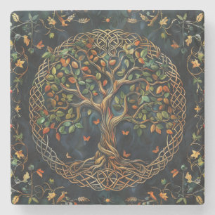 Tree of Life Celtic Stone Coaster