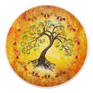 Tree of Life Ceramic Knob