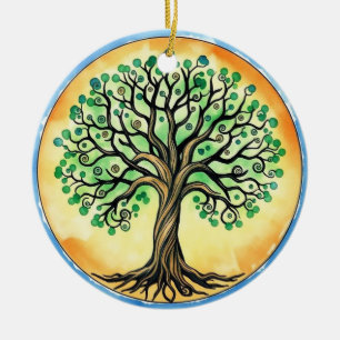 Tree of Life  Ceramic Ornament