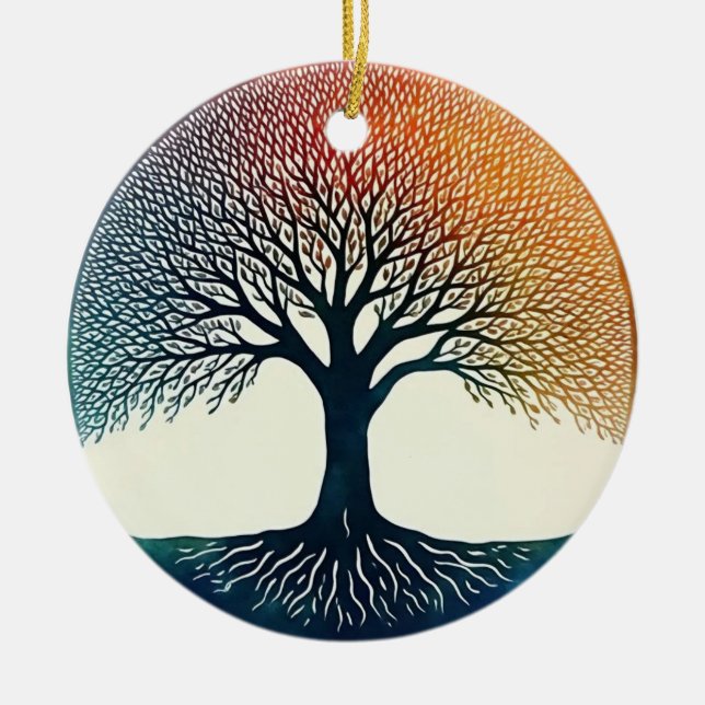  Tree of Life  Ceramic Ornament (Front)