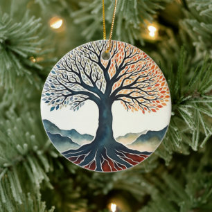 Tree of Life  Ceramic Ornament