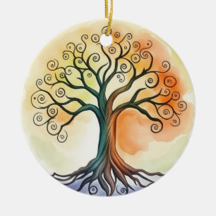 Tree of Life  Ceramic Ornament