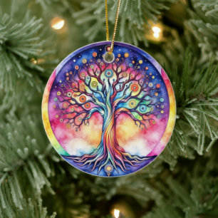Tree of Life  Ceramic Ornament