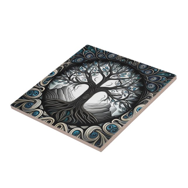 Tree of Life  Ceramic Tile (Side)