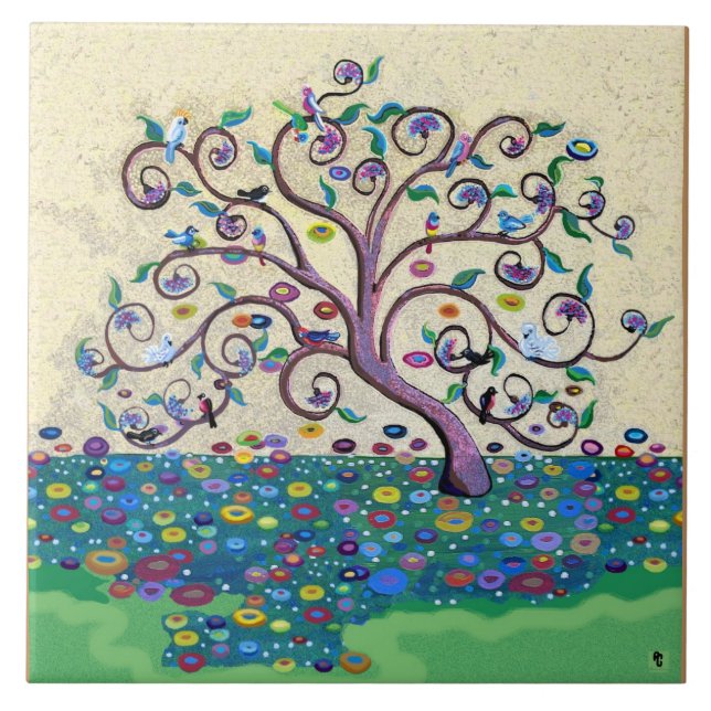 Tree of life ceramic tile (Front)