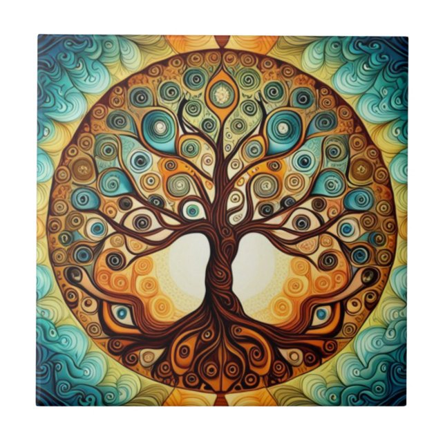 Tree of Life  Ceramic Tile (Front)