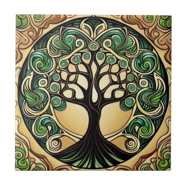 Tree of Life  Ceramic Tile (Front)