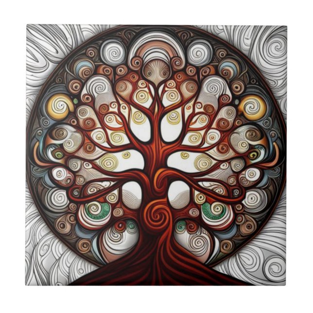 Tree of Life  Ceramic Tile (Front)