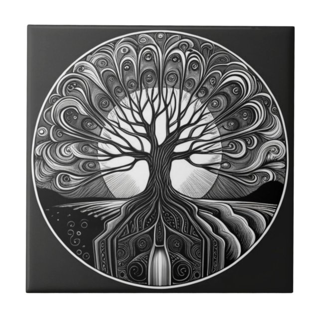 Tree of Life Ceramic Tile (Front)