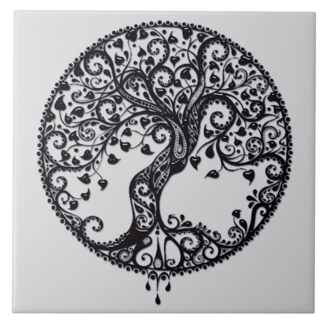 Tree of Life Ceramic Tile. Ceramic Tile (Front)