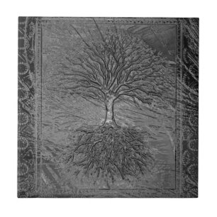 Tree of Life Chrome Tile