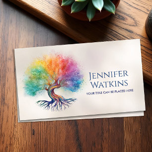 Tree of Life - colourful foliage Business Card