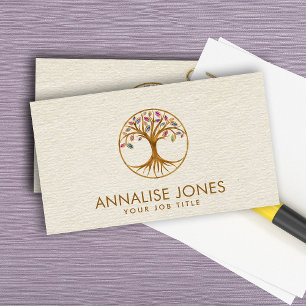 Tree of life - Colourful Leaves  Business Card