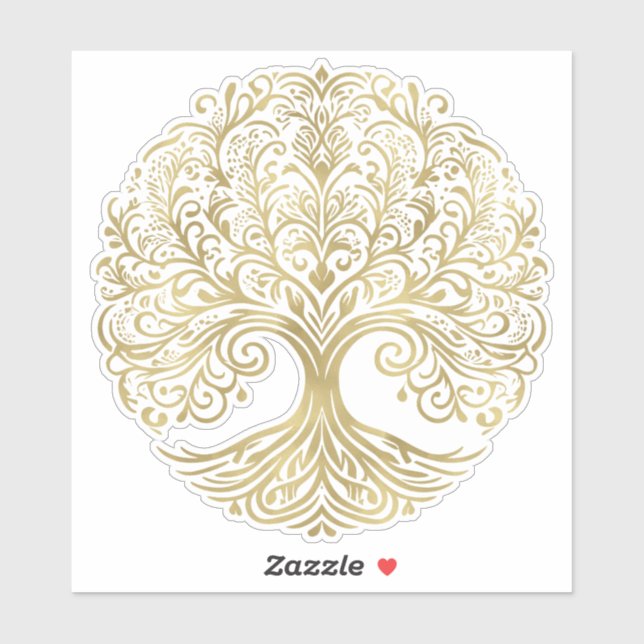 Tree of Life Cream & Gold Celtic Wedding (Sheet)