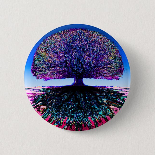 Tree of Life Creative 6 Cm Round Badge (Front)