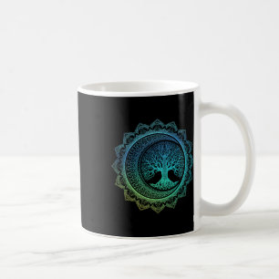 Tree Of Life Cresent Moon Phases Floral Mandala Yo Coffee Mug