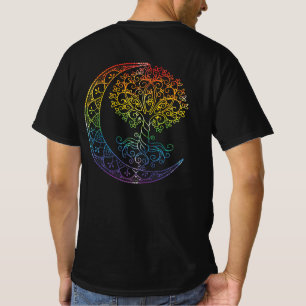 Tree of Life Cresent Moon Phases Mandala Yoga Gift T-Shirt