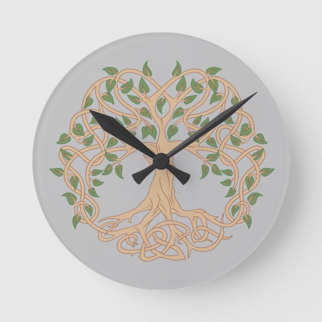 Tree Of Life Design  Round Clock (Front)
