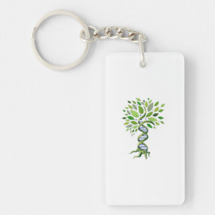 Tree of Life DNA Genetics Biology Environment Key Ring