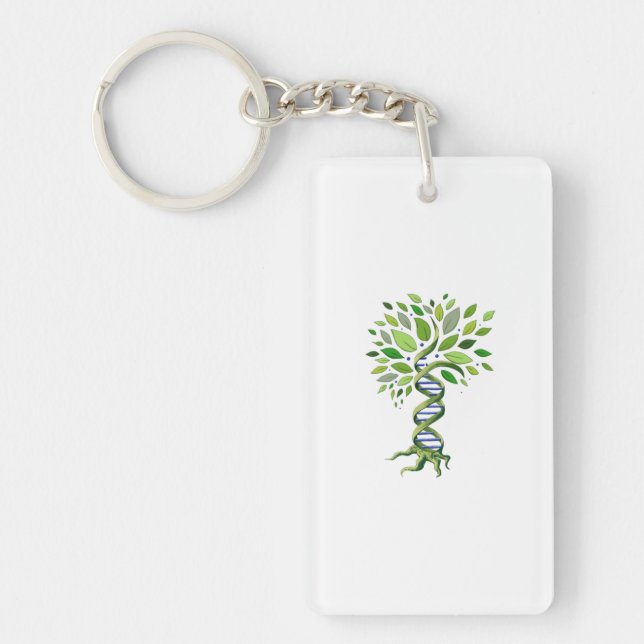 Tree of Life DNA Genetics Biology Environment Key Ring (Front)