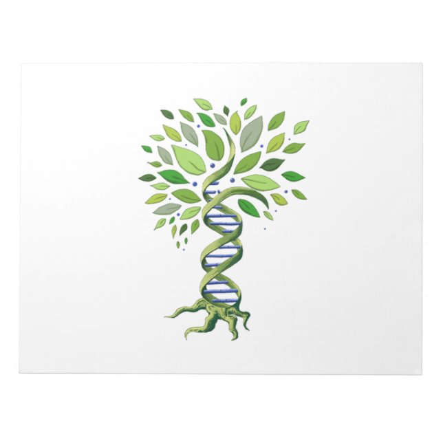 Tree of Life DNA Genetics Biology Environment Notepad (Front)