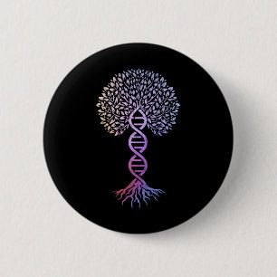 Tree Of Life Dna Science Genetics Earth Day Geneal 6 Cm Round Badge