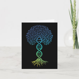 Tree Of Life Dna Science Genetics Earth Day Geneal Card