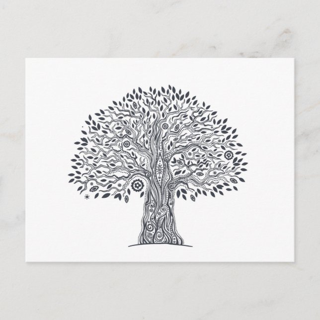 Tree Of Life Doodle Postcard (Front)