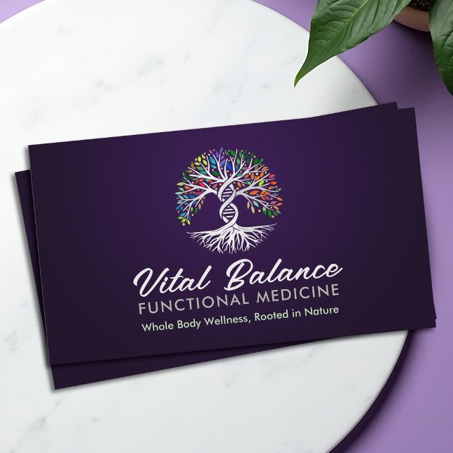 Tree of Life Double Helix DNA Functional Medicine Business Card (Creator Uploaded)