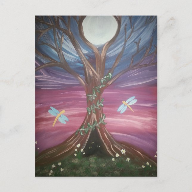 tree of life dragon fly.jpg postcard (Front)