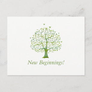 Tree of Life, Elegant Wedding Thank You Postcard