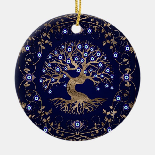 Tree of Life Evil Eye Ornament (Front)