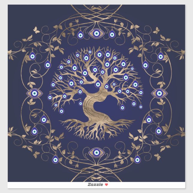 Tree of Life Evil Eye Ornament (Sheet)