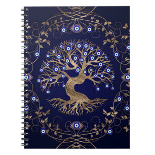 Tree of Life Evil Eye Ornament Notebook