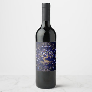 Tree of Life Evil Eye Ornament Wine Label