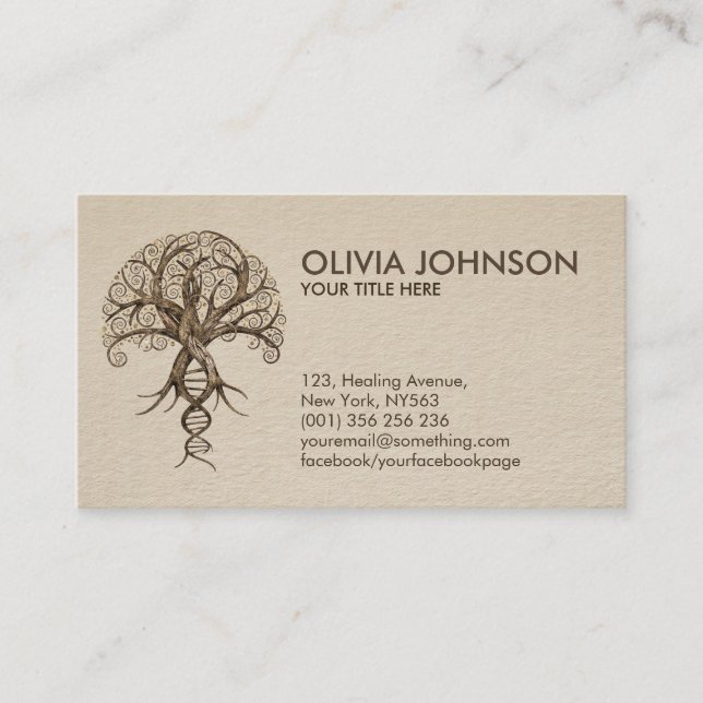 Tree of Life - Evolution DNA Business Card (Front)