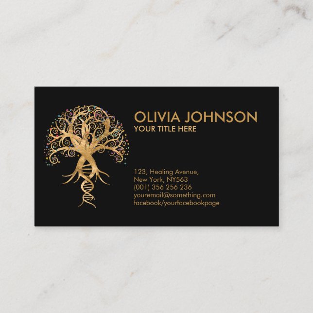 Tree of Life - Evolution DNA  Business Card (Front)