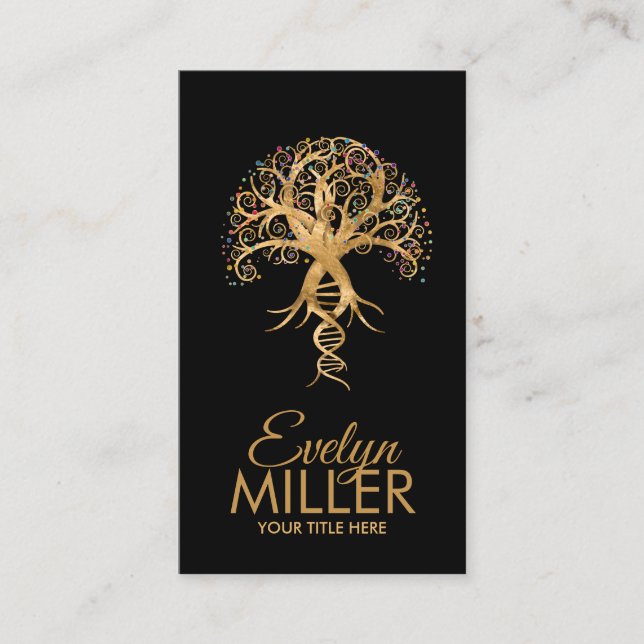 Tree of Life - Evolution DNA  Business Card (Front)