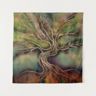 Tree of life - fall shadows tapestry