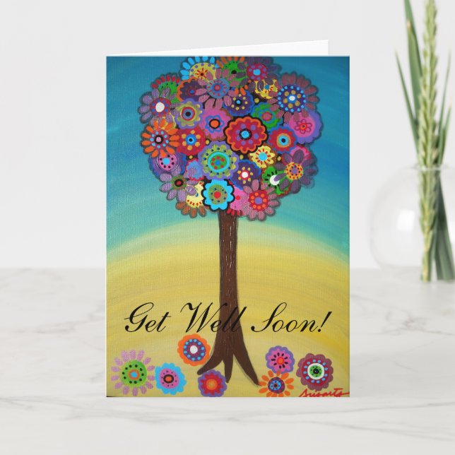 TREE OF LIFE Get Well Soon Card (Front)