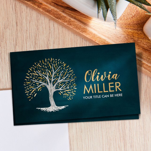 Tree of life - gold and pearl business card (Creator Uploaded)