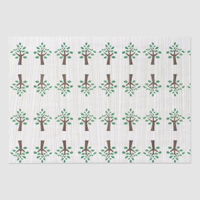 Tree of Life Green and Brown Tissue Paper (Front)