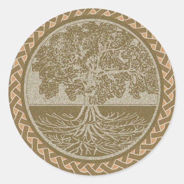 Tree of Life Grounding Classic Round Sticker (Front)