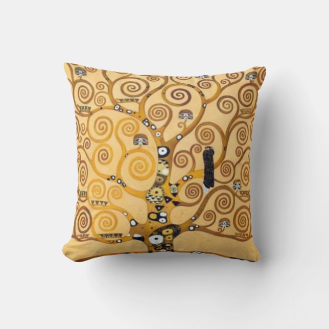 Tree Of Life Gustav Klimt Cushion (Front)